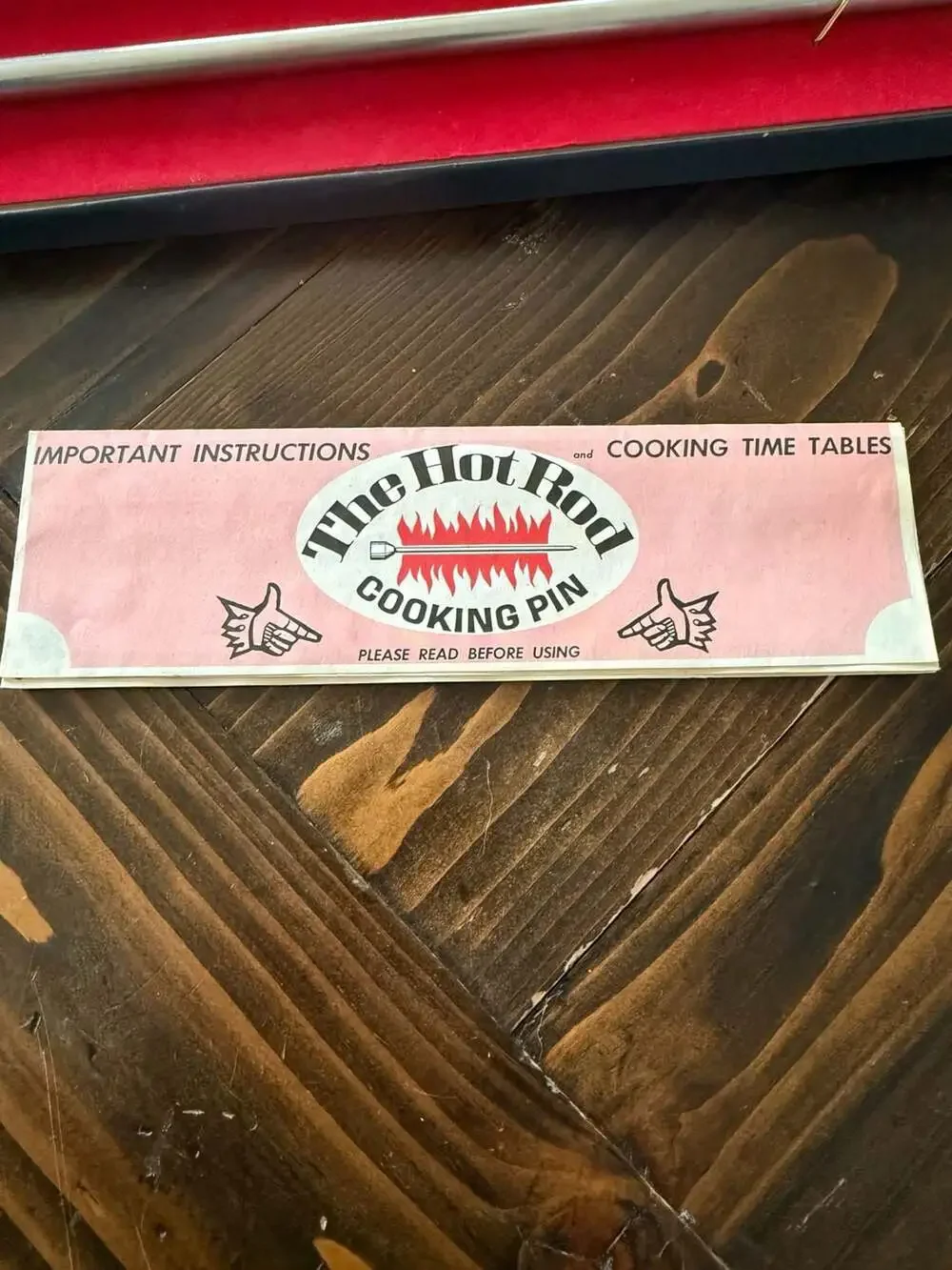 Vintage The Hot Rod Cooking Pin with Original Box and Instructions